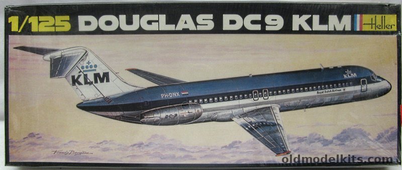 Heller 1/125 Douglas DC-9 - KLM, 462 plastic model kit